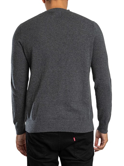 Superdry Essential LW Wool Blend Knit, Grey - Image 3