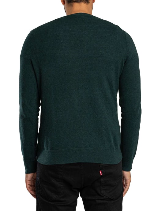 Superdry Essential LW Wool Blend Knit, Green - Image 3