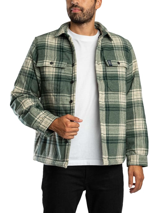Superdry Borg Gevoerd Miller Overshirt, Groen - Image 2