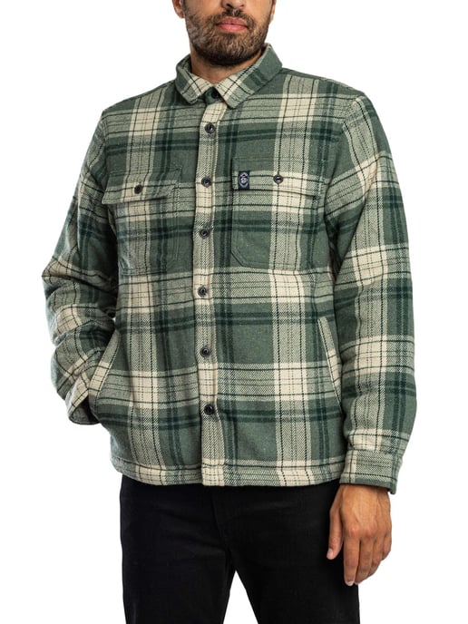 Superdry Borg Gevoerd Miller Overshirt, Groen - Image 3