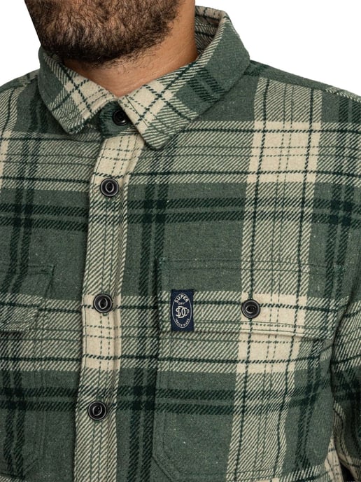 Superdry Borg Gevoerd Miller Overshirt, Groen - Image 6