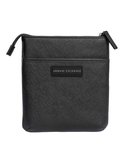 Armani Exchange Box Logo Crossbody Bag, Black - Image 1