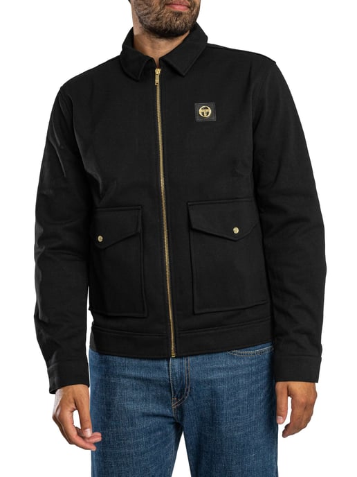 Sergio Tacchini Nieuwe Tommaso Jas Met Kraag, Zwart - Image 1