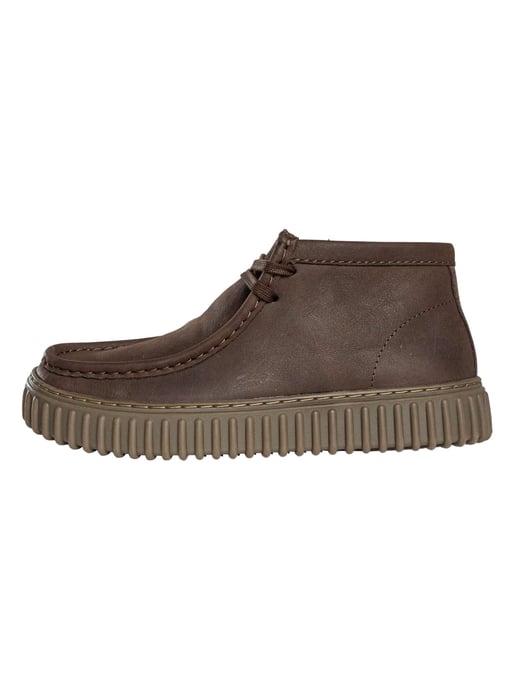 Clarks Torhill Hi Leren Schoenen, Bruin - Image 2