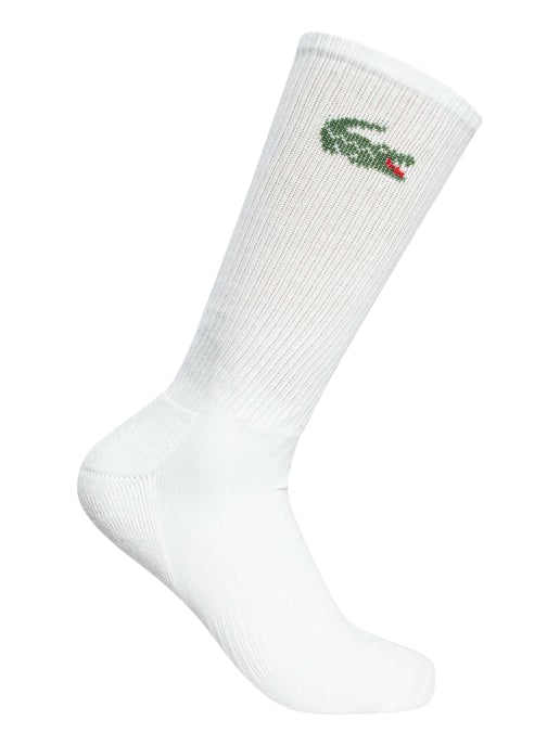 Lacoste 3 Pack Crew Socks, White - Image 2