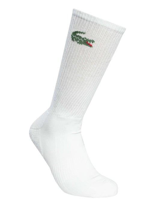 Lacoste 3 Pack Crew Socks, White - Image 3