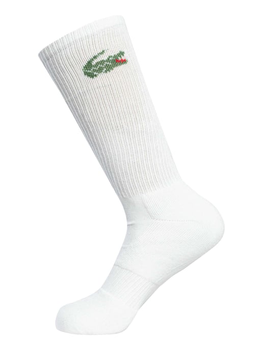 Lacoste 3 Pack Crew Socks, White - Image 4