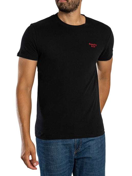 Superdry Essential Serif Logo T-Shirt, Zwart - Image 2