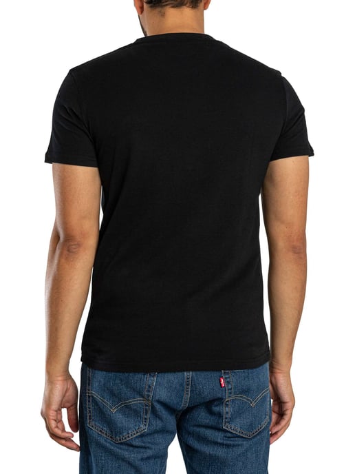 Superdry Essential Serif Logo T-Shirt, Zwart - Image 3