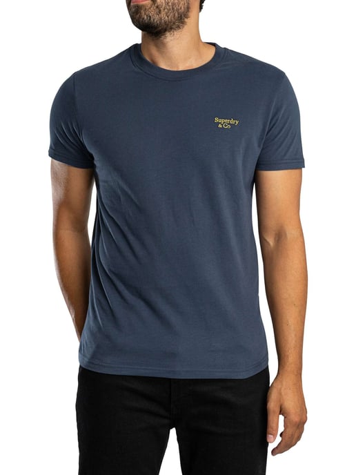 Superdry Essential Serif Logo T-Shirt, Blauw - Image 2