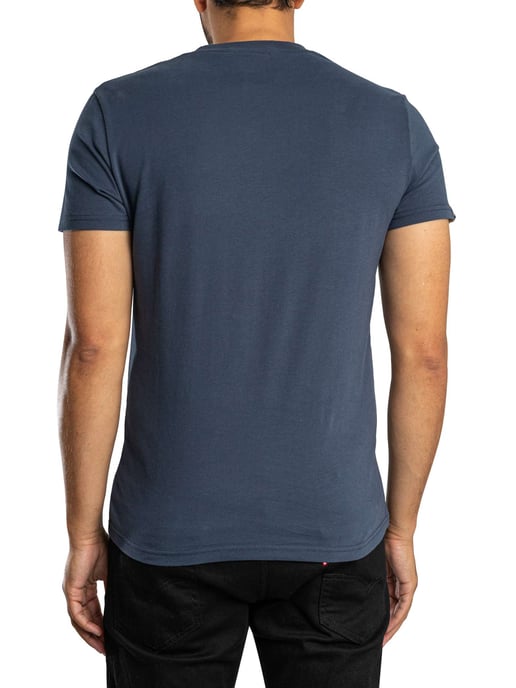 Superdry Essential Serif Logo T-Shirt, Blauw - Image 3