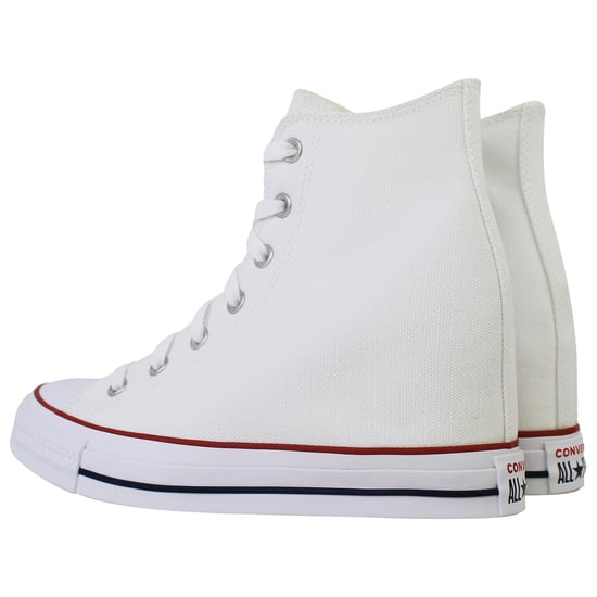 Converse Chuck Taylor All Star Classic Wedge Hi Womens White Plimsolls - Image 3