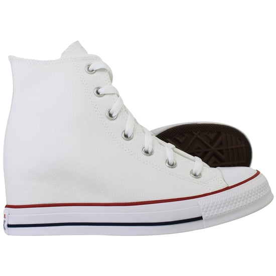 Converse Chuck Taylor All Star Classic Wedge Hi Womens White Plimsolls - Image 4