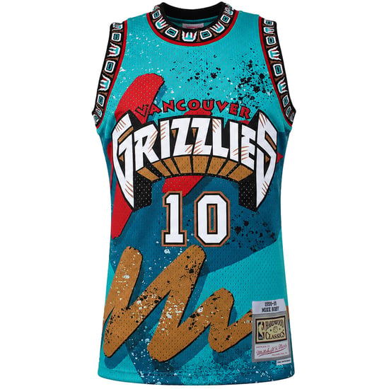 Mitchell & Ness NBA Vancouver Grizzlies #10 Bibby Mens Teal Vest - Image 1
