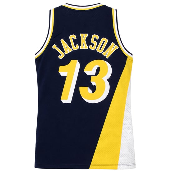 Mitchell & Ness NBA Indiana Pacers #13 Jackson Swingman Mens Navy Vest - Image 2