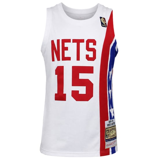 Mitchell & Ness NBA Brooklyn Nets #15 Carter Alternate 2005 Mens White Vest - Image 1