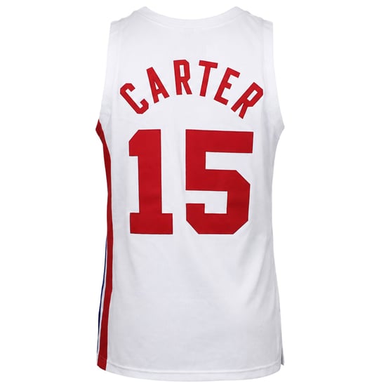 Mitchell & Ness NBA Brooklyn Nets #15 Carter Alternate 2005 Mens White Vest - Image 2