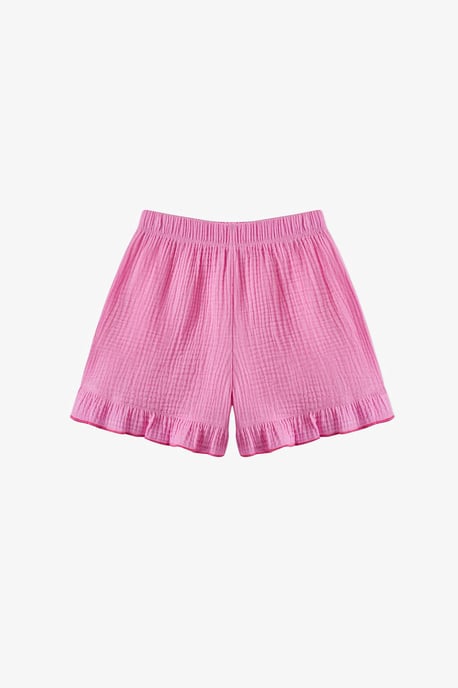 Frilly Katoenen Bikini Set Met Shorts Rok - Image 3