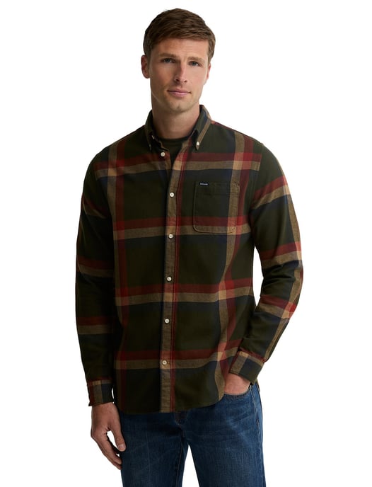 Overhemd Barbour Tailored Fit groen slim fit - Image 1