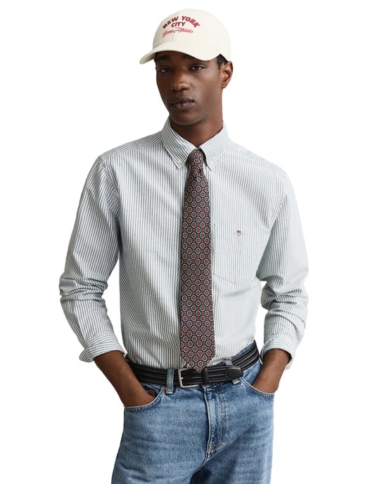 Gant Regular Fit overhemden groen gestreept - Image 1