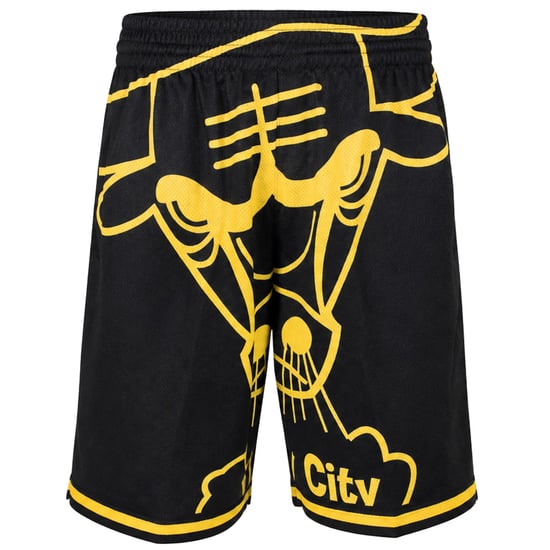 Mitchell & Ness NBA Chicago Bulls Big Face Mens Black Shorts - Image 1