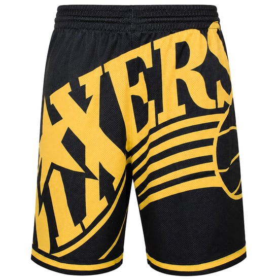 Mitchell & Ness NBA Philadelphia 76ers Big Face Mens Black Shorts - Image 1