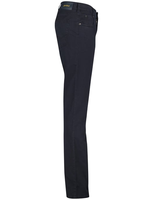 katoenen Gardeur normale fit Bill pantalon effen donkerblauw - Image 3
