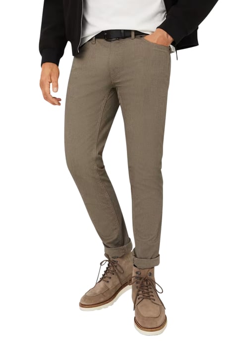 Brax 5-pocket bruin geprint katoen - Image 1