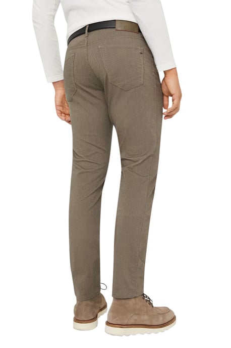 Brax 5-pocket bruin geprint katoen - Image 2