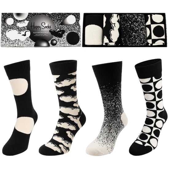 Happy Socks 4-Pack Black & White Gift Set - Image 1