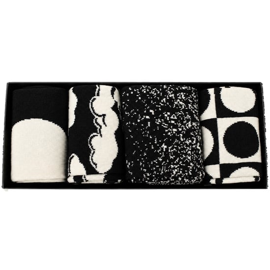 Happy Socks 4-Pack Black & White Gift Set - Image 3
