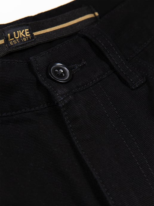 Luke 1977 Men's Molfre Carpenter Cargo Shorts in Black - Image 4