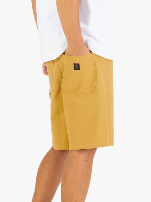 Luke 1977 Men's Molfre Carpenter Cargo Shorts in French Mustard - Image 3
