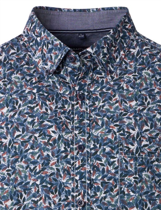 blauw geprint modern Casa Moda casual fit overhemd - Image 3