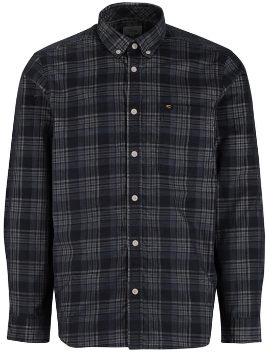 Camel Active Overhemd blauw wit geruit button-down collar - Image 3