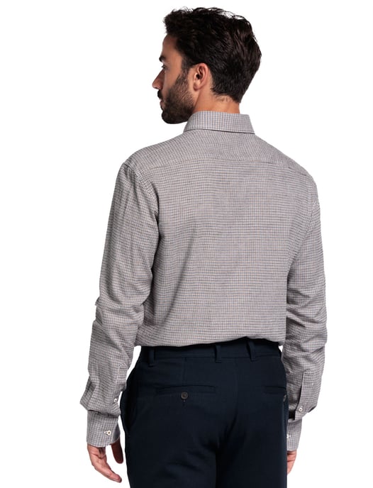 Giordano overhemd katoen bruin geprint normale fit - Image 2