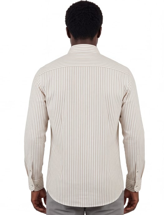 Giordano katoenen overhemd beige - Image 2