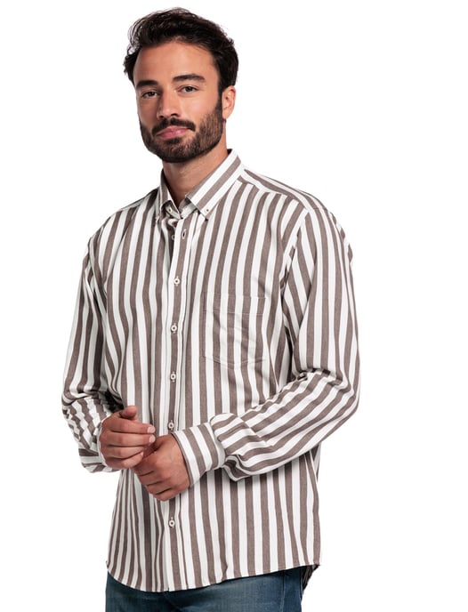 casual overhemd Giordano bruin - Image 1