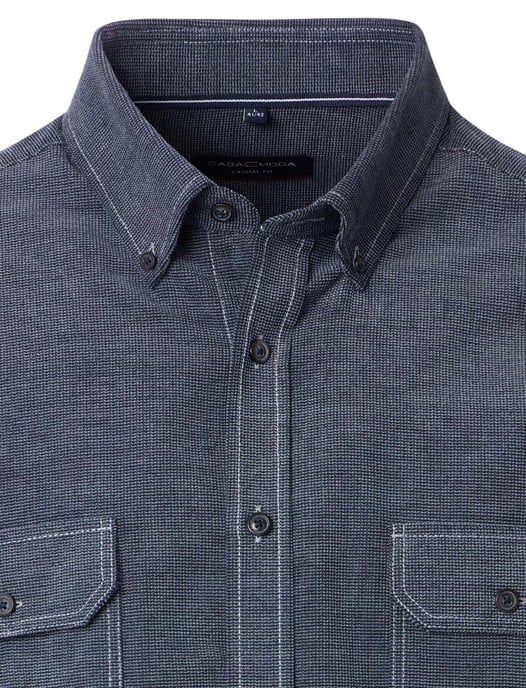 casual overhemd Casa Moda Casual Fit donkerblauw - Image 3