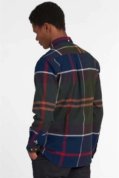 Katoenen Barbour casual groen geruit overhemd normale fit - Image 4