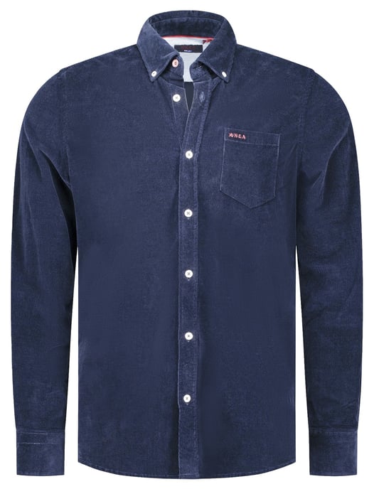 casual overhemd New Zealand Victor donkerblauw corduroy - Image 1
