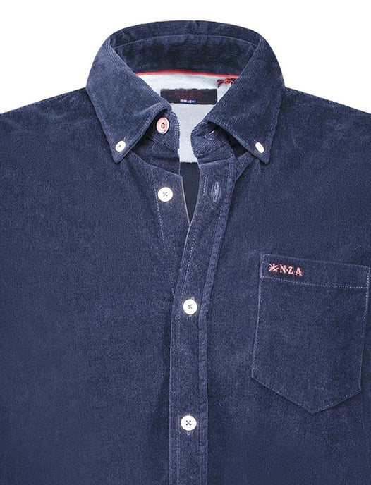 casual overhemd New Zealand Victor donkerblauw corduroy - Image 2