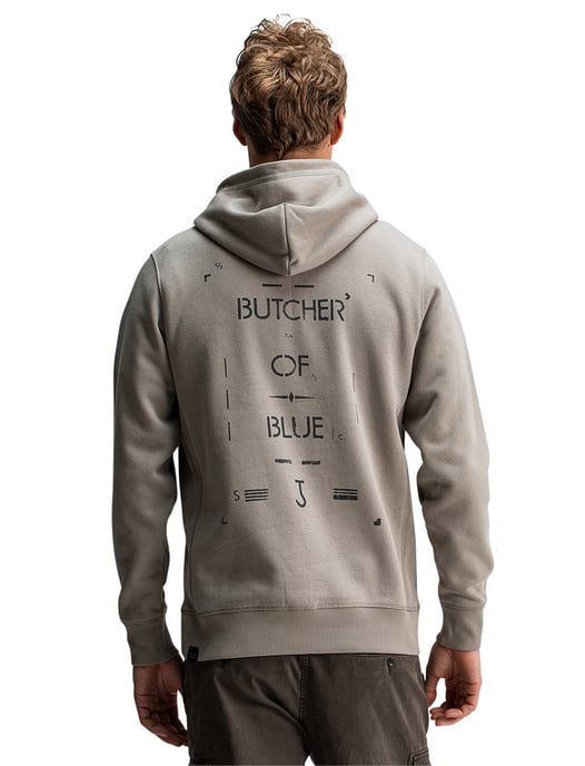 Butcher of Blue hoodie khaki effen met capuchon - Image 2