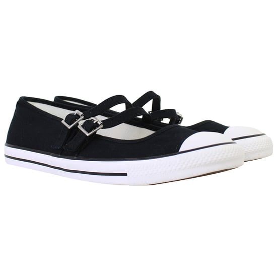 Converse Chuck Taylor All Star Dainty Mary Jane Womens Black Plimsolls - Image 2