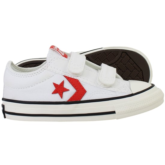 Converse Star Player 72 2V OX Kids White Plimsolls - Image 4