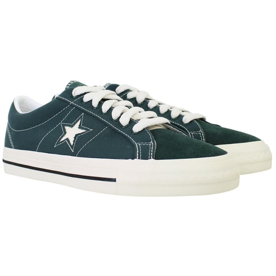 Converse One Star Pro OX Unisex Dark Green Plimsolls - Image 2