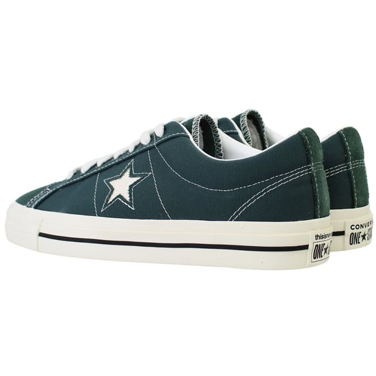 Converse One Star Pro OX Unisex Dark Green Plimsolls - Image 3