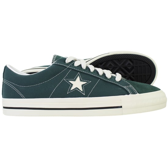 Converse One Star Pro OX Unisex Dark Green Plimsolls - Image 4