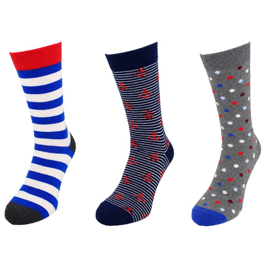 Happy Socks 3-Pack Multicolour Anchor - Image 1