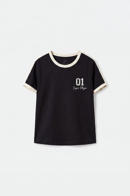 Jeugd Unisex Katoen Elastaan T-Shirt - Image 1